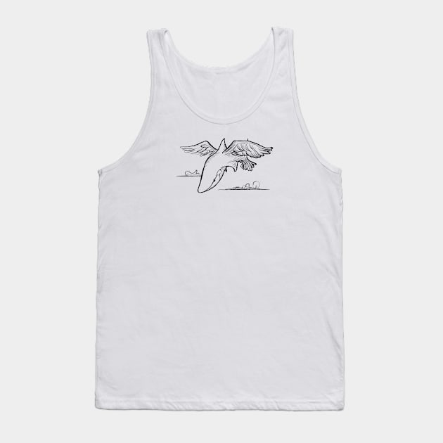 Flying shark Tank Top by Jason's Doodles